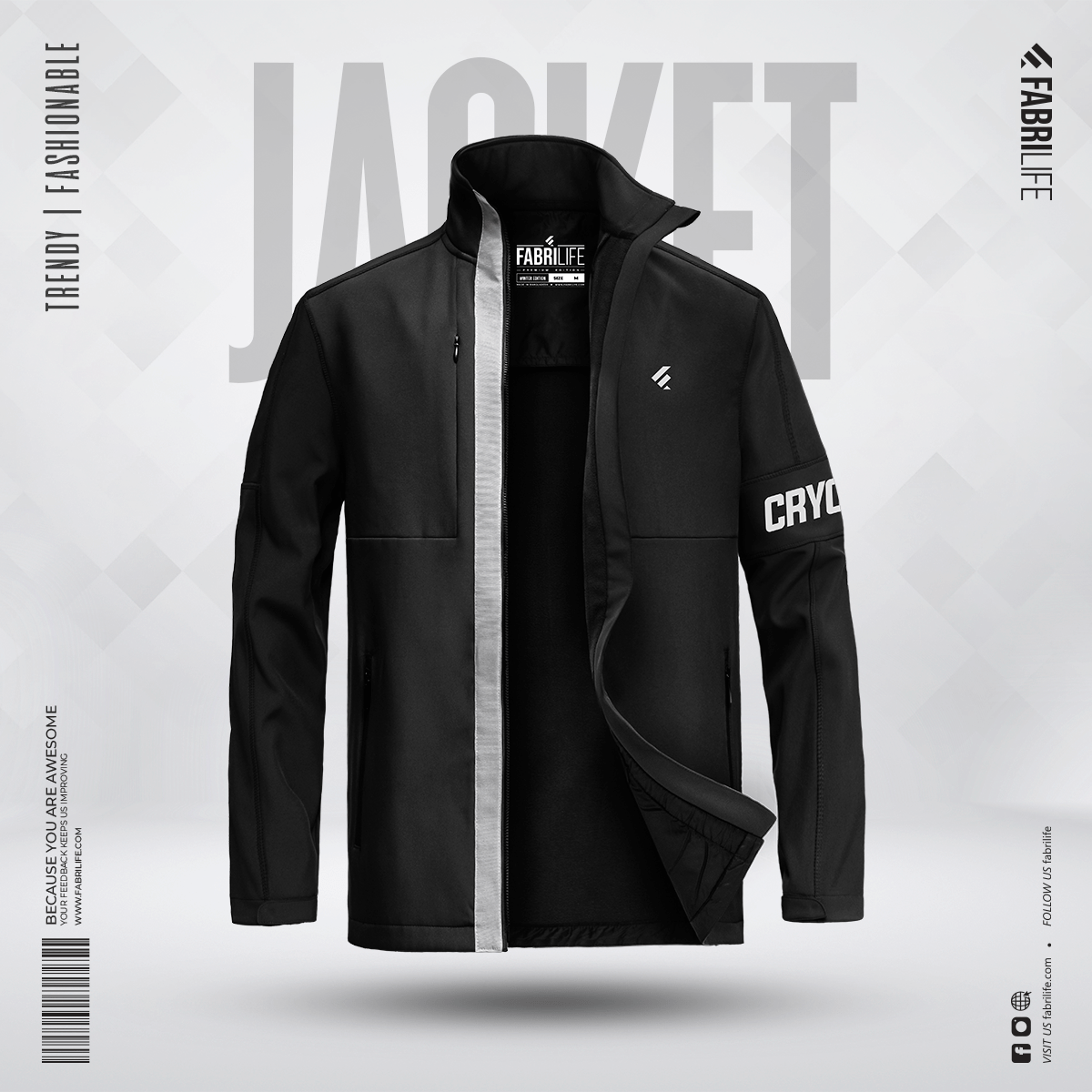 Mens Premium Jacket - Cryogenic (Black)